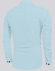 Bellstone Men'S Cotton Blend Solid Regular Shirt (Kurta800_Aqua_M