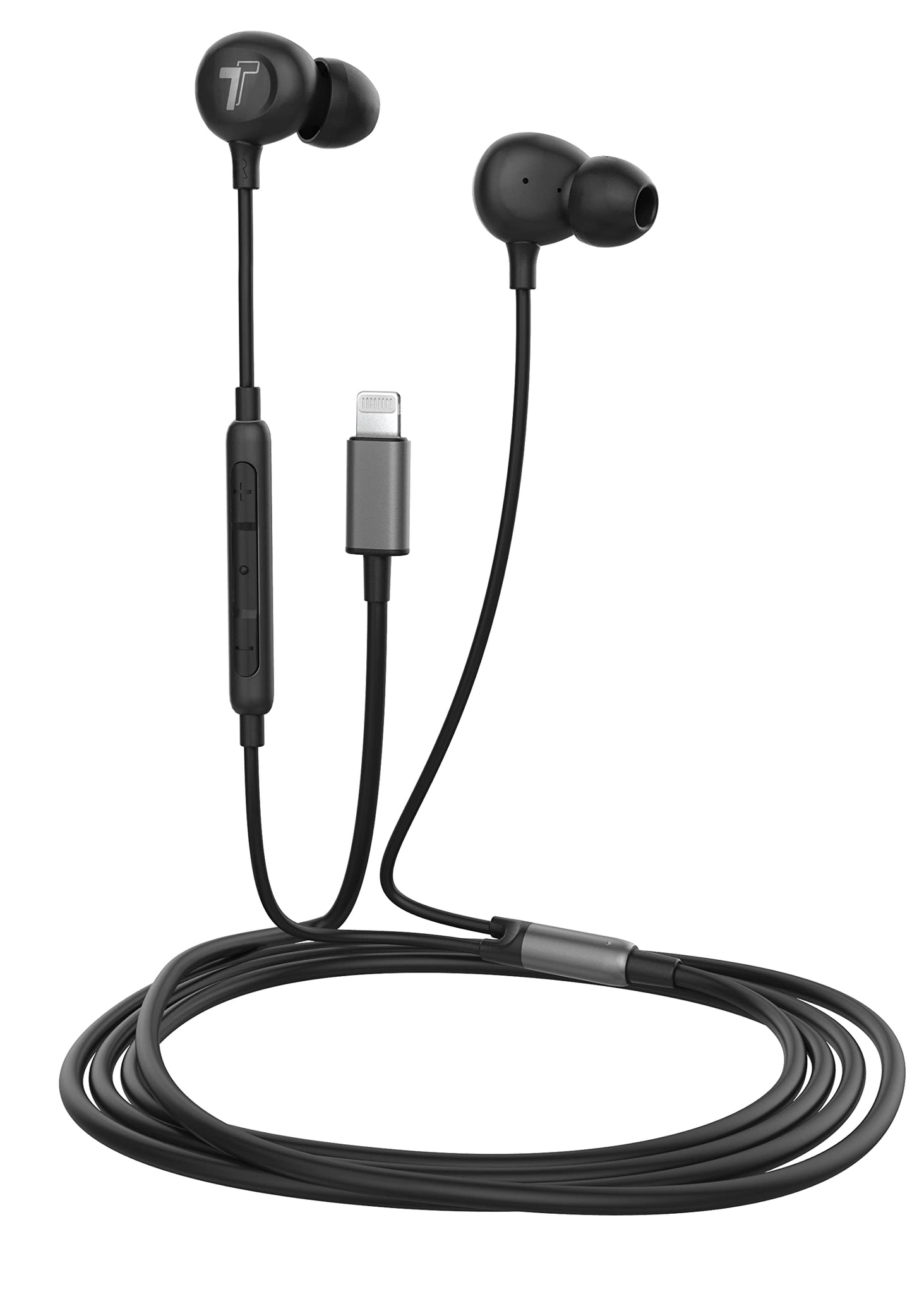 Thore Compatible with iPhone Earbuds (Apple MFi Certified) Lightning Connector in-Ear Earphones (V60) Wired Headphones with Micr
