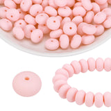 HARFINGTON 110Pcs Silicone Beads 14mm Lentil Rubber Focal Beads Bulk for Pens Keychain Bracelet Necklace DIY Crafts Making, Ligh