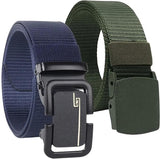 Grip6 MenS Tactical Web Belt, Navy Blue And Army Green, Nylon Canvas With Metal Buckle, Military Style