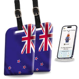 [Pack 2] Tag8 New Zeland Flag Smart Luggage Tag |Trendy Luggage Tag Id Identification | Suitcase Tag | Fashionable Digital Name 