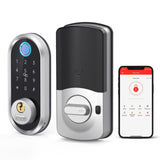 Smart Keyless Entry Door Lock - SMONET Fingerprint Electronic Deadbolt Touchscreen Keypad Biometric Digital Bluetooth Door Lock 