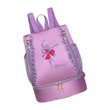 Calandis Ballet Bag Gym Bag Cute Casual Dance Shoe Bag For Swimming Travel Gymnastics Embroidery Violet