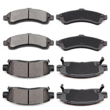 ECCPP D882-7759 D883-7760 Front Semi Metallic & Rear Ceramic Disc Brake Pad Set Fit For Buick Rainier 2004-2005,For Chevrolet SS