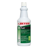 Betco BioActive Solutions Push Drain Maintainer/Floor Cleaner/Spotter, Classic Mint Scented, 32 fl oz (1 qt)