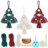 INFUNLY 8 Set DIY Small Pendants Macrame Kits for Adults Beginners Macrame Hanging Ornament Kit for Starters All in One Macrame 