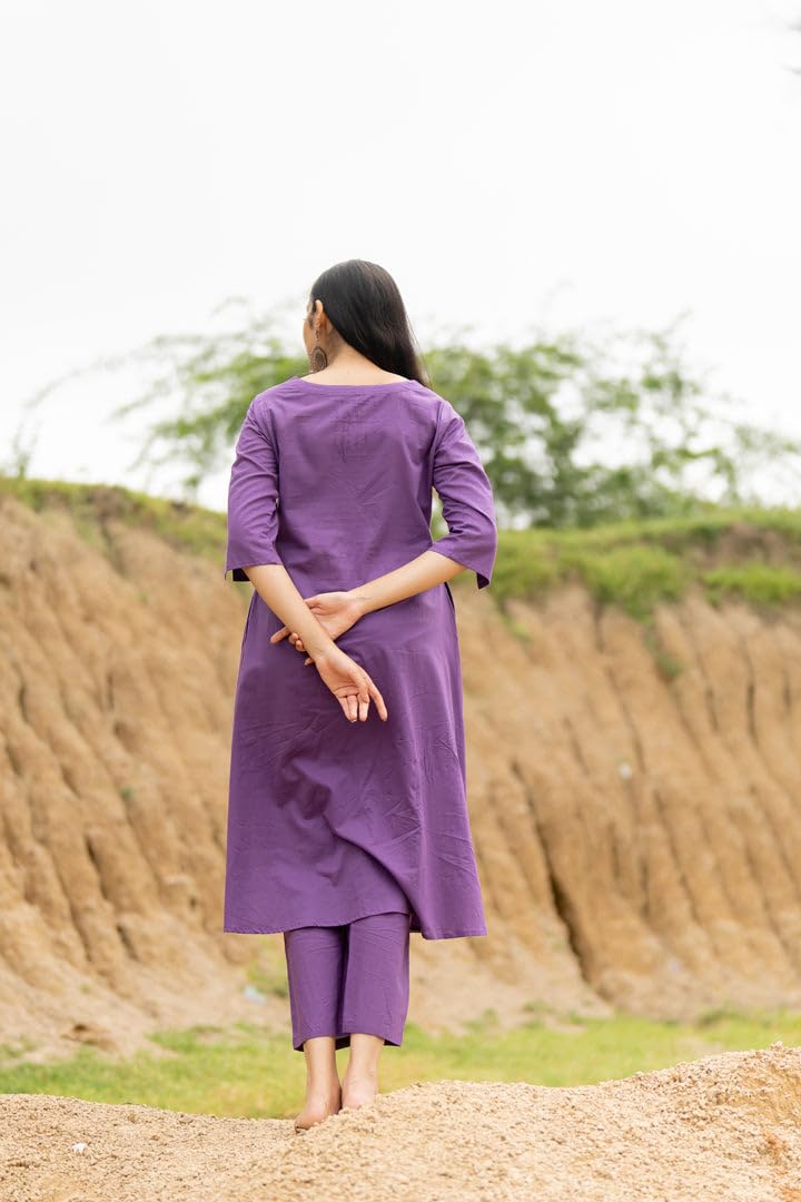 Gosriki Women'S Rayon Blend Solid Anarkali Kurta With Pant & Dupatta (Ketani Purple-Gs_Xl_Purple_X-Large),Purple,,B0DRNNSQD3