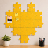 QUIET CANVAS DIY Puzzle Pinboard, 1x1 ft, Pack 8, 50 Push Pins (Yellow)