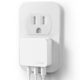 Nekmit 67W Flat USB C Charger Block, 3-Port GaN Fast Wall Charger(2*USB-C & 1*USB-A), USB C Wall Plug for iPhone 17/16 Series, M