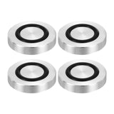 uxcell M8 Thread 30mm / 1.2 Dia 8mm Thick Aluminum Circle Disc Glass Top Adapter 4pcs Round Solid Table Feet Pad Plate Hardware 