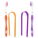 Maxi Tiger Soft Bristles Toothbrush & Tongue CleanerOral Hygiene Kit (Pack Of 2)