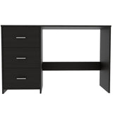 Tuhome Classic 3 Drawers Writing Desk -Black