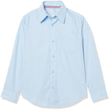 French Toast Boys Long Sleeve Classic Dress Shirt (Standard & Husky), Light Blue, 16