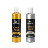 Brushkart Acrylic Colour 250Ml Each, Pack Of 2, Water Based MultiSurface (Set1)