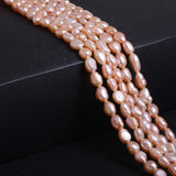 Natural Freshwater Pearls Beads Punch Loose Beads Handmake DIY for Jewelry Making DIY Women Necklace Bracelet 5-6 mm Color Pink 