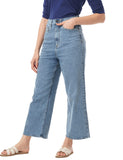 Inkd Women'S Stretchable Flare Jeans,Sky Why,Sky Why,34