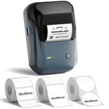 NIIMBOT B1 Label Maker Machine with 3 Tapes, 50x30mm/50x80mm/ 50x50mm Round Labels, Bluetooth Thermal Label Printer for Small Bu
