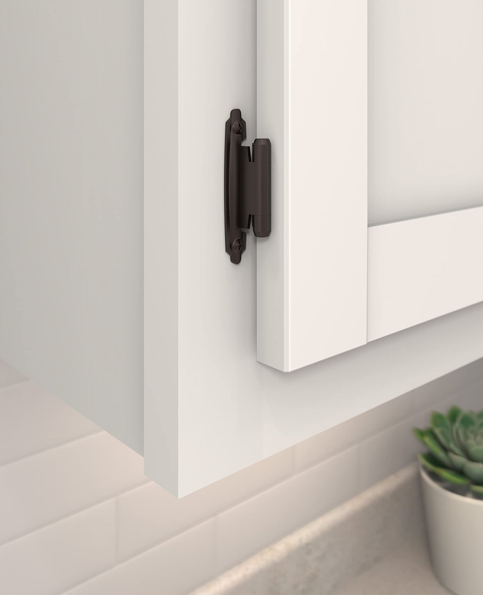 Amerock | Cabinet Hinge | Variable Overlay Hinge | Oil Rubbed Bronze | 10 Pack | Self-Closing Hinge | Face Mount Hinge | Cabinet