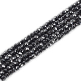 2mm Hematite Faceted Gemstone Round Loose Beads Strand 15.5-16 DIY Jewelry Making