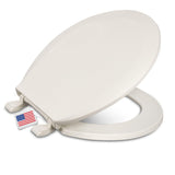 Centoco Round Toilet Seat, Standard Economy Model, Light Weight Residential, Closed Front with Cover, Plastic, Made in the USA, 