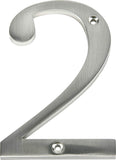 Distinctions by Hillman 843322 4Inch Brushed Nickel FlushMount House Number 2