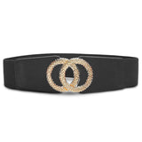 Redhorns Fabric Elastic Waist Belt For Women Dresses Double Ring Design Stretchy Wide Belt For Ladies Saree Free Size (Ld137) 