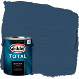 Glidden Total 1 gal. Blueberry Pie/Blue Flat Interior Paint with Primer