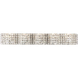 Living District Ollie Mid-Century Modern 5 Light Entryway And Bathroom Wall Sconce In Chrome And Clear Crystals