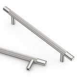 Asidrama 10 Pack 6.3 Inch(160mm) Brushed Satin Nickel Knurled Kitchen Cabinet Handles, Cabinet Pulls Kitchen Cabinet Hardware fo