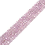 3mm Kunzite Faceted Gemstone Round Loose Beads Strand 15.5-16 DIY Jewelry Making
