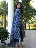 Pinkmint Indigo Printed Kurta Set For Women Ll Kurta Pant & Dupatta Suit Set Blue1 Xl
