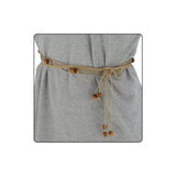 Fabme WomenS Casual Macrame Boho Rope Waist Cord Belt, 1 Pcs, Suitable For Travel Party Girls Braided Ring Decoration