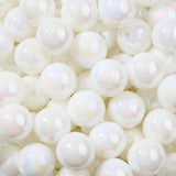 CYEENUT 20mm Acrylic White Beads 60pcs Chunk Bubblegum Bead Beadable Pen Ball Beads for Pen Bag Jewelry Making Necklace Bracelet