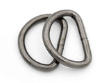 CRAFTMEMORE 100 Pack 1/2 Inch Metal DRings Non Welded Dee Ring for Bag Belt Lanyard DIY Craft Accessories (Gunmetal)