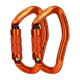 XINDA 22KN Auto Locking Carabiner Clip - Twist Lock Climbing Carabiner CE UIAA Certified, Heavy Duty Carabiners for Climbing,Rap