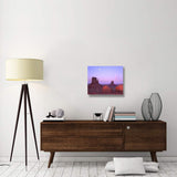 East And West Mittens, Buttes At Sunrise With Full Moon, Monument Valley, Arizona-Canvas Art-24X20