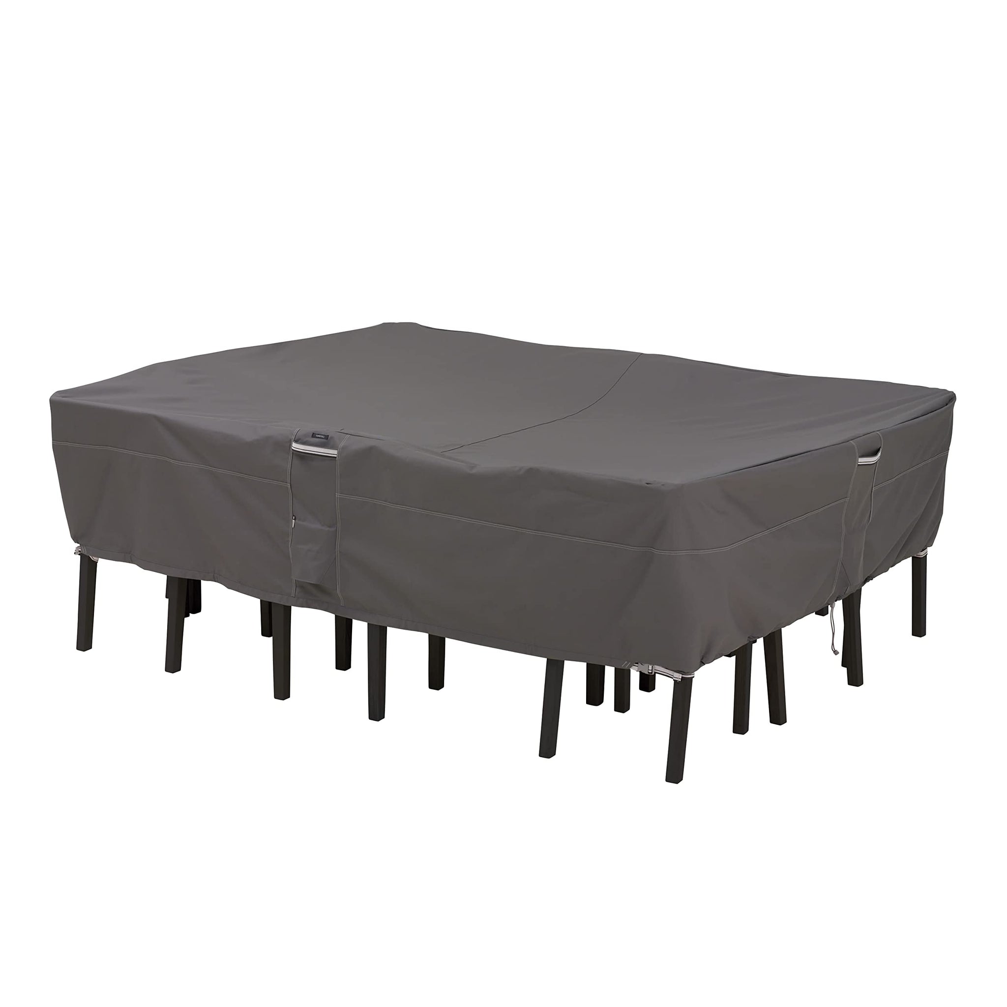 Classic Accessories Ravenna Water-Resistant 88 Inch Rectangularoval Patio Table & Chair Set Cover Medium Taupe Brown Outdoor Tab