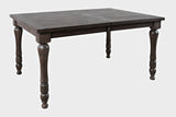 Jofran Madison County Reclaimed Solid Wood Rustic 78 Extension Farmhouse Dining Table, Barnwood Brown