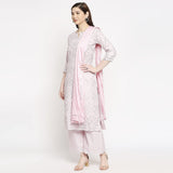 Anni Designer Women'S Cotton Straight Kurta With Palazzo & Dupatta (Doli Pink_Gsk_L_Pink_Large),Pink,L,,,