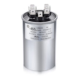 Frienda 45+5 MFD 45/5 uf 6% 370V or 440V VAC Dual Run Round Capacitor, 45 5 Start Capacitor for AC Air Conditioning Unit, Conden
