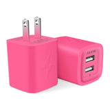 Wall Charger, AILKIN USB Plug Fast Charging Block, Power Adapter Cube 2 Port Charge Travel Brick Cell Quick Chargers Box for iPh