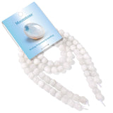 Risyfjew 100PCS 8mm Natural Moonstone Beads Gemstone Round Loose Beads for Jewelry Making Chakra Crystal Stone Beads for Bracele