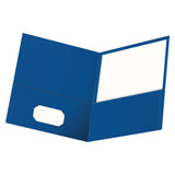 Oxford TwinPocket Folders, Textured Paper, Letter Size, Royal Blue, Holds 100 Sheets, Box of 25 (57512EE)