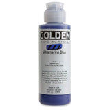 Fluid Acrylics by GOLDEN, Ultramarine Blue, 4 fl. oz. Bottle, Professional Acrylic Paint, SemiTransparent