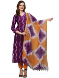 Gosriki Women'S Cotton Blend Straight Printed Kurta With Pant & Dupatta (Mukhi Pink-Gs_S_Pink_Small),Pink,,B0C7W3MJTM