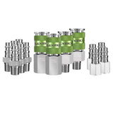Flexzilla Pro High Flow Coupler & Plug Kit, 1/4 NPT, 14-Piece - A53458FZ