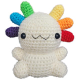 Despojo & Esponjoso 5 New Chibi Axolotl Kawaii Axolotl Soft Handmade Crochet Stuffed Animal toy for girls boy (White)