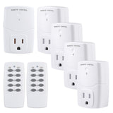 BNLINK Mini Wireless Remote Control Outlet Switch Power Plug in for Household Appliances, Wireless Remote Light Switch, LED Lig