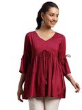 Libas Women'S Regular Kurti (29152_Burgundy