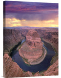 Storm Clouds Over The Colorado River At Horseshoe Bend Near Page, Arizona-Canvas Art-18X24